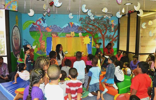 Story Time puppet show this Saturday at the Library.