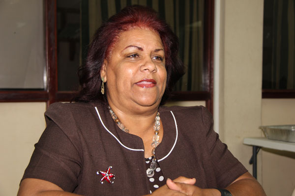 President of the WITU, Claire Elshot at WICLU's weekly press briefing on Thursday. claireelshot25102012