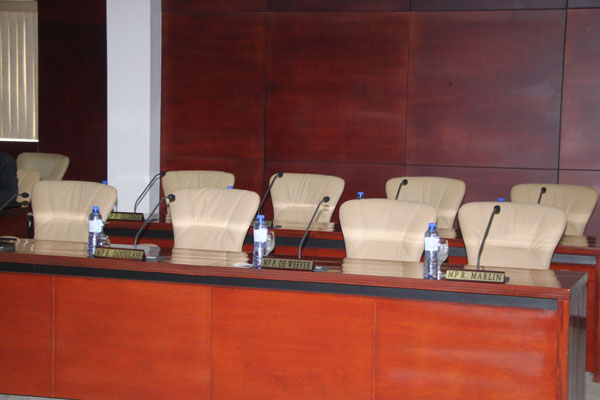 The empty seats of Parliament on Tuesday. emptyseatsofparliament24012012