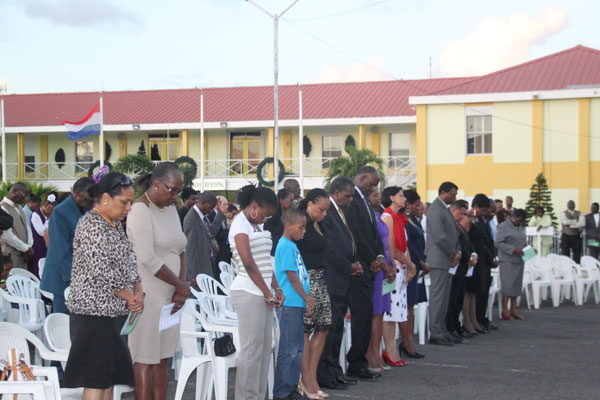 Government officials at the National Day of Prayer on Sunday evening at the Clem Labega Square. governmentofficialsatnationaldayofprayer08012012