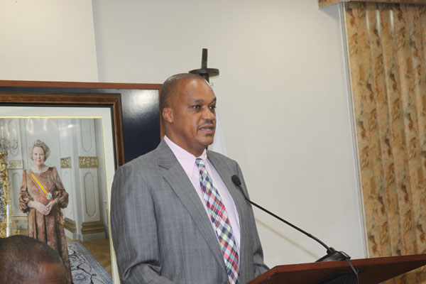 Minister of Finance Roland Tuitt at the Council of Ministers' press briefing on Wednesday. rtuitt11072012