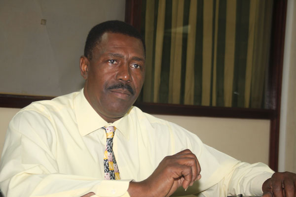 Theophillus Thompson at Thursday's weekly press briefing. tthompson05012012
