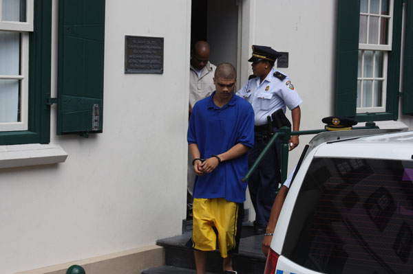 Tyrone Williams leaving the Court of First Instance on Thursday morning. tyronewilliams04102012
