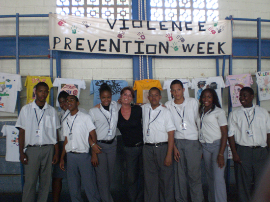 Visual Arts Teacher Sigrid Vendrig who worked with Sundial School students. cimg1460