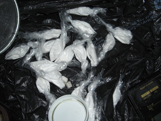Confiscated cocaine. drugs2