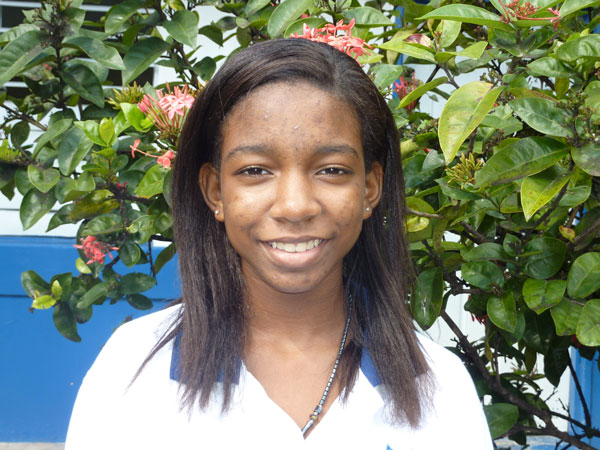 Janean Peterson of St. Maarten Academy winner of the Junior Category. janeanpeterson02022011
