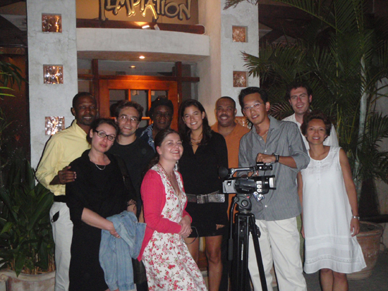 THE GROUP OF DUTCH AND BRAZILIAN JOURNALISTS HOSTED BY THE ST. MAARTEN TOURIST BUREAU. THEY CAME TO COVER MORE THAN THE JUST-ENDED 29TH ANNUAL ST. MAARTEN/ST. MARTIN HEINEKEN REGATTA. regattapress