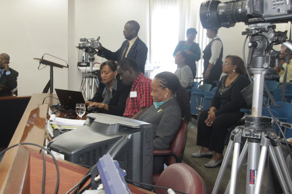 Minister Rhoda Arrindell in Parliament. rhodainparliament11022011