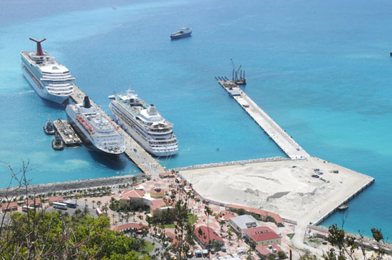 Second cruise jetty on the right which should be completed in May. (Photo courtesy of Gromyko Wilson) secondjetty