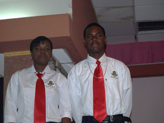 Kevin James and Johnicia Joseph after winning their round. sxm2