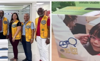 St. Maarten Lions Partner with Postal Services St. Maarten  in Support of Eyeglasses Recycling Program.