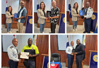 Police Force of Sint Maarten Honors Officers for Decades of Dedicated Service.
