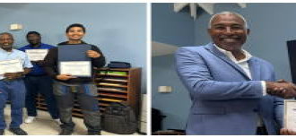 Kadaster staff participate in safety and awareness training.