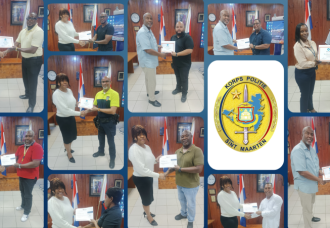 Police Officers Awarded Certificates Following Completion of Key Trainings.