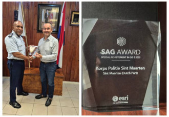 Police Force of Sint Maarten Receives SAG Special Achievement Award in GIS.