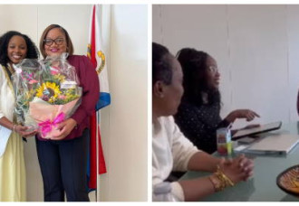 Senior Carnival Queen Contestant #3 and Financial Literacy Advocate Breyenne Brown Meets Minister of Finance Ms. Marinka Gumbs