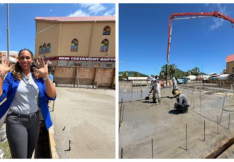 Foundation poured for New Marketplace in Philipsburg.