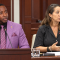 Lewis presses Tackling over removal of Police Officer from duties; Minister confirms student was 13 and Officer is back on duty.