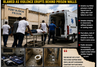 Blood on the Floor: Pointe Blanche Prison conditions spark outrage after violent incident.