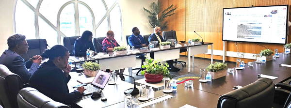 Members of CoM listening to the presentation of Councilor van der Sluis-Plantz which was done virtually.  comvandersluis09052024