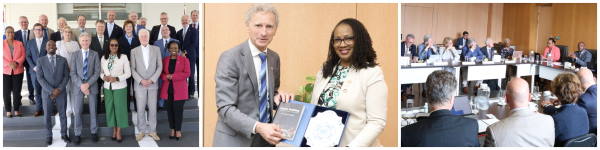 The full delegation with Prime Minister Silveria Jacobs, Minister of Finance Ardwell Irion and the Minister of Justice Anna Richardson. firstchamber15022024