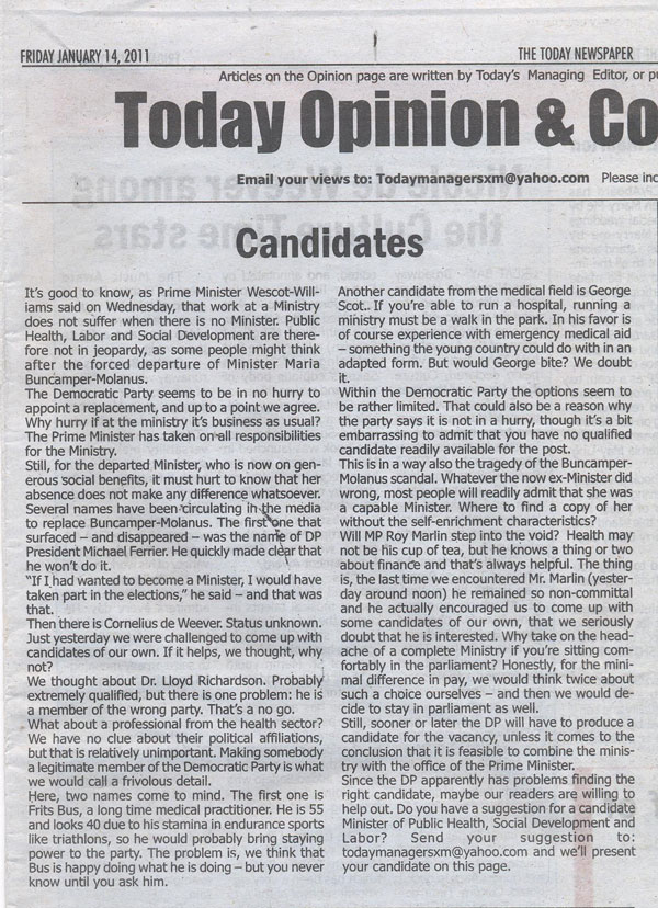 todaynewspapercandidates14012011